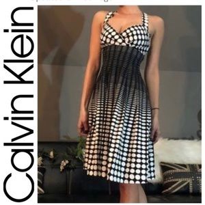 Calvin Klein Surplice Fit & Flare Midi Dress